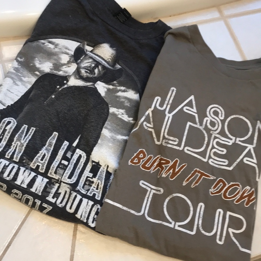 Two Jason Alden VIP concert shirts